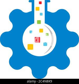 Laboratory logo template vector icon illustration design Stock Vector