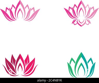 Beauty vector flowers design logo Template icon Stock Vector
