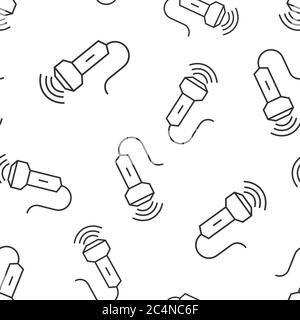 Ultrasound icon in flat style. Scanner equipment vector illustration on white isolated background. Ultrasonic seamless pattern business concept. Stock Vector