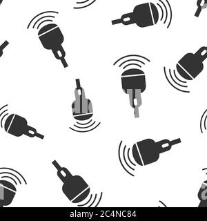 Ultrasound icon in flat style. Scanner equipment vector illustration on white isolated background. Ultrasonic seamless pattern business concept. Stock Vector