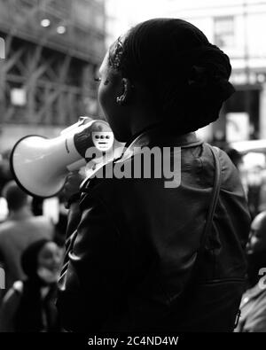 Shukri Abdi Evening Protest In London June 2020 Stock Photo