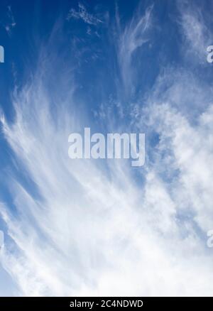 White clouds , without clear form , on blue sky , Finland Stock Photo