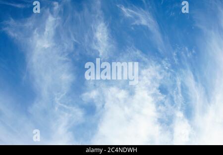 White clouds , without clear form , on blue sky , Finland Stock Photo