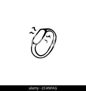Fitness bracelet. Doodle smart watch. Hand drawn vector illustration Stock Vector