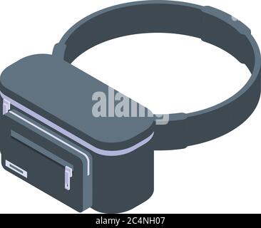 Money waist bag icon, isometric style Stock Vector