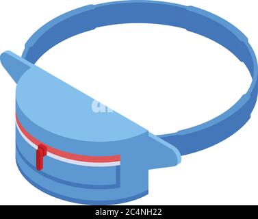 Accessory waist bag icon, isometric style Stock Vector