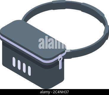 Waist bag icon, isometric style Stock Vector