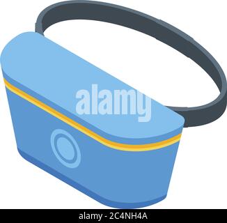 Fashion waist bag icon, isometric style Stock Vector