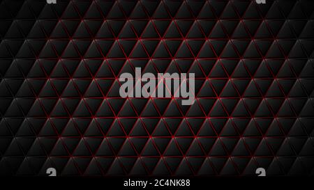 Abstract background of black triangle tiles with red gaps between them Stock Vector