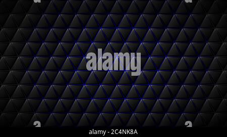 Abstract background of black triangle tiles with blue gaps between them Stock Vector