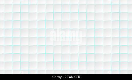 Abstract background of white square tiles with light blue gaps between them Stock Vector