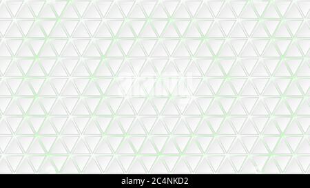 Abstract background of white triangle tiles with green gaps between them Stock Vector