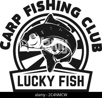 Download Bass fishing club. Emblem template with perch. Design ...