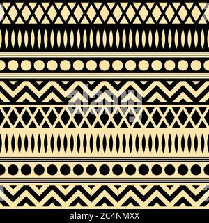 Seamless geometric ancient patterns set Stock Vector