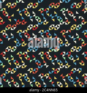 Semless pattern with multicolored triangles Stock Vector