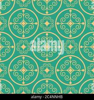 Seamless pattern with decorative circles Stock Vector