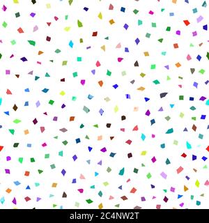 Abstract seamless pattern of small pieces of paper or splinters of ceramics of different sizes in various colors Stock Vector