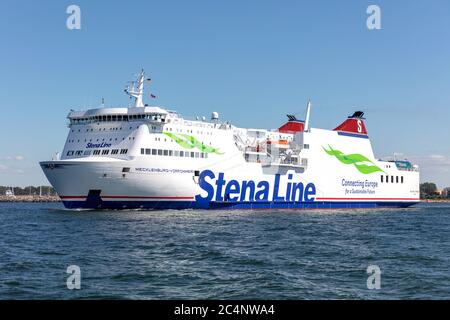 Stena Line ferry MECKLENBURG-VORPOMMERN outbound Rostock. Stock Photo