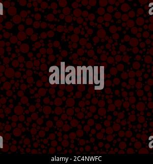 Abstract seamless pattern of circles of different sizes in red colors Stock Vector