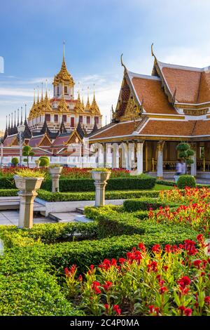 Wat Ratchanatdaram Temple in Bangkok, Thailand. Stock Photo