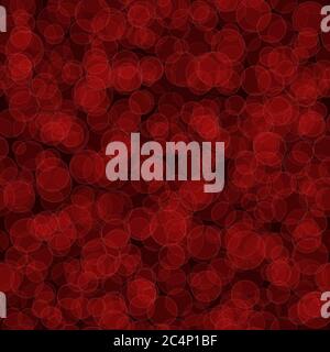Abstract seamless pattern of randomly distributed translucent circles in red colors Stock Vector