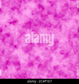 Abstract seamless pattern of randomly distributed translucent triangles in purple colors Stock Vector