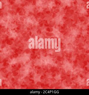 Abstract seamless pattern of randomly distributed translucent stars in red colors Stock Vector