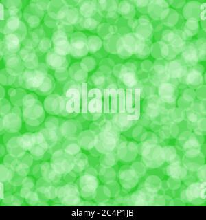 Abstract seamless pattern of randomly distributed translucent circles in green colors Stock Vector