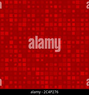 Abstract seamless pattern of small squares in various sizes or pixels in red colors Stock Vector