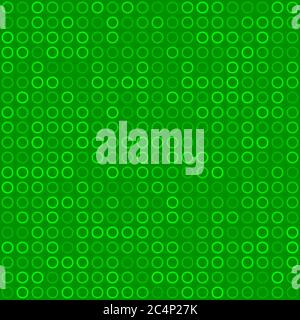 Abstract seamless pattern of small rings or pixels in green colors Stock Vector