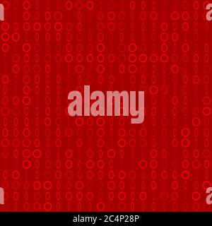 Abstract seamless pattern of small rings or pixels in various sizes in red colors Stock Vector