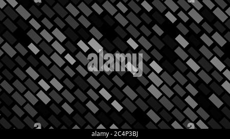 Abstract background of diagonally arranged rectangles in black colors Stock Vector