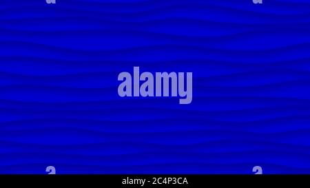 Abstract background of wavy lines with shadows in blue colors Stock Vector