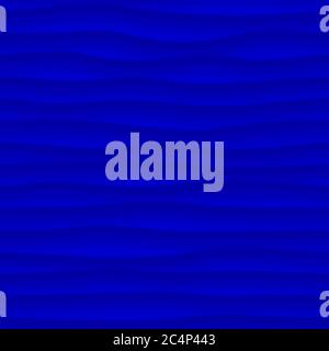 Abstract seamless pattern of wavy lines with shadows in blue colors Stock Vector