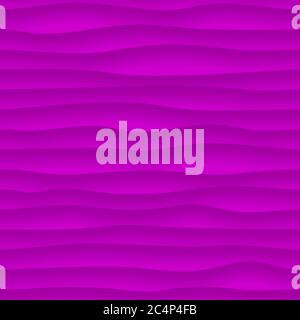 Abstract seamless pattern of wavy lines with shadows in purple colors Stock Vector