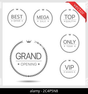 Laurel wreath icons Stock Vector