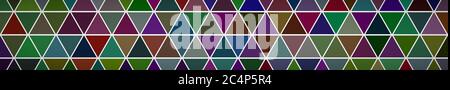 Abstract banner of small colored triangles Stock Vector