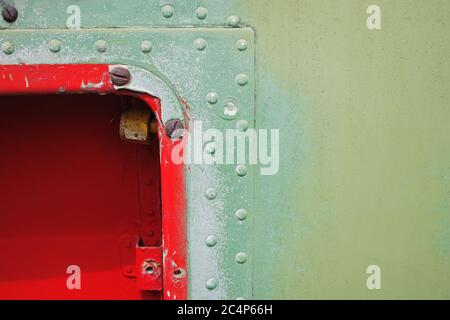 Red and green vintage industrial metal texture Stock Photo