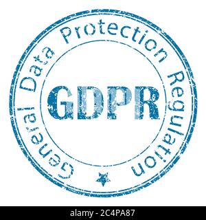 GDPR rubber stamp for your design. Stock Vector