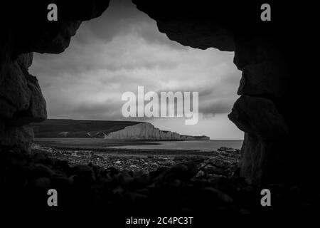 Seven Sisters Cliffs, Cuckmere, East Sussex Stock Photo