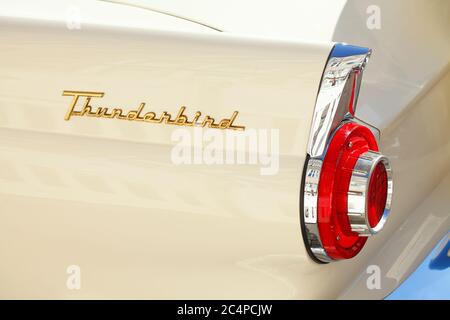 Tail fin, taillights, Ford Thunderbird, classic American car, Germany Stock Photo