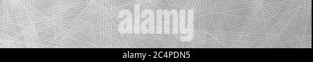 Abstract horizontal banner of randomly arranged lines on gray background Stock Vector