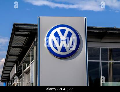 Weissenburg, Germany : Volkswagen automobile dealership in the city of Weissenburg, Bavaria, Germany Stock Photo