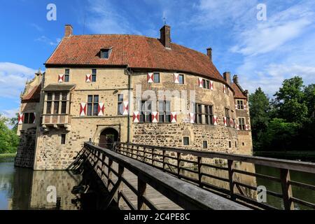 Vischering Castle, Burg Vischering, moated medieval castle in the Münster region, Lüdinghausen, NRW, Germany Stock Photo