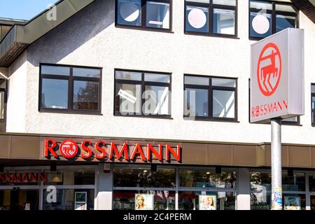 POLAND, BYDGOSZCZ - January 14, 2022: Rossmann Drogeria Parfumeria Cosmetic  Shop. Signage of Germany's second-largest drug store chain Stock Photo