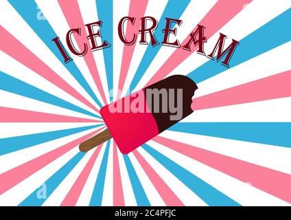 Ice cream vector pattern logo design color. Stock Vector