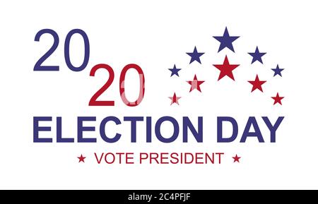 Vote president background, Election day for 3.11 2020 , USA government icon isolated on white backgroud . Stock Vector
