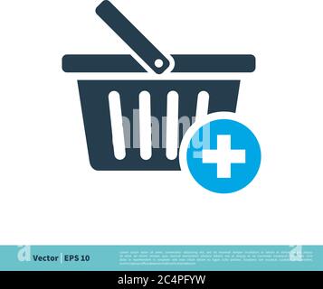 Basket Cart Shopping, e-Commerce Icon Vector Logo Template Illustration Design. Vector EPS 10. Stock Vector