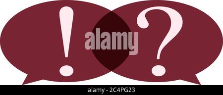 Speech Bubble with question mark and exclamation mark. Stock Vector