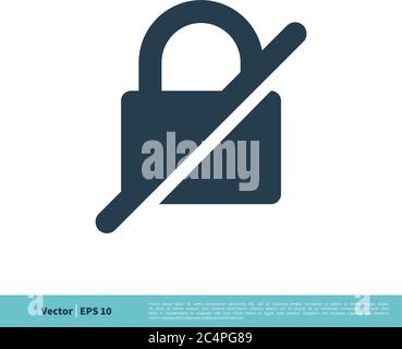 Padlock Secure Icon Vector Logo Template Illustration Design. Vector EPS 10. Stock Vector